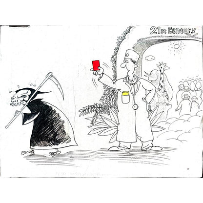 Chen Gang 29x21cm Orijinal Karikatür BOD02346