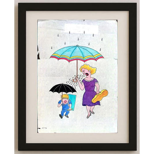 Wang Zhu Hua 29x21cm Orijinal Karikatür BOD02350