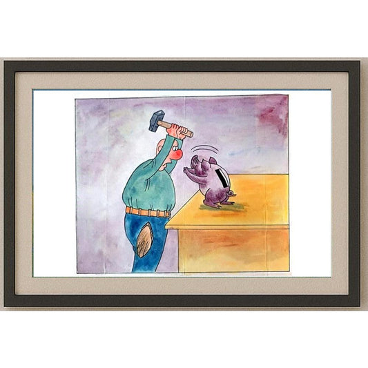 Zhang Yaming 29x21cm Orijinal Karikatür BOD02351