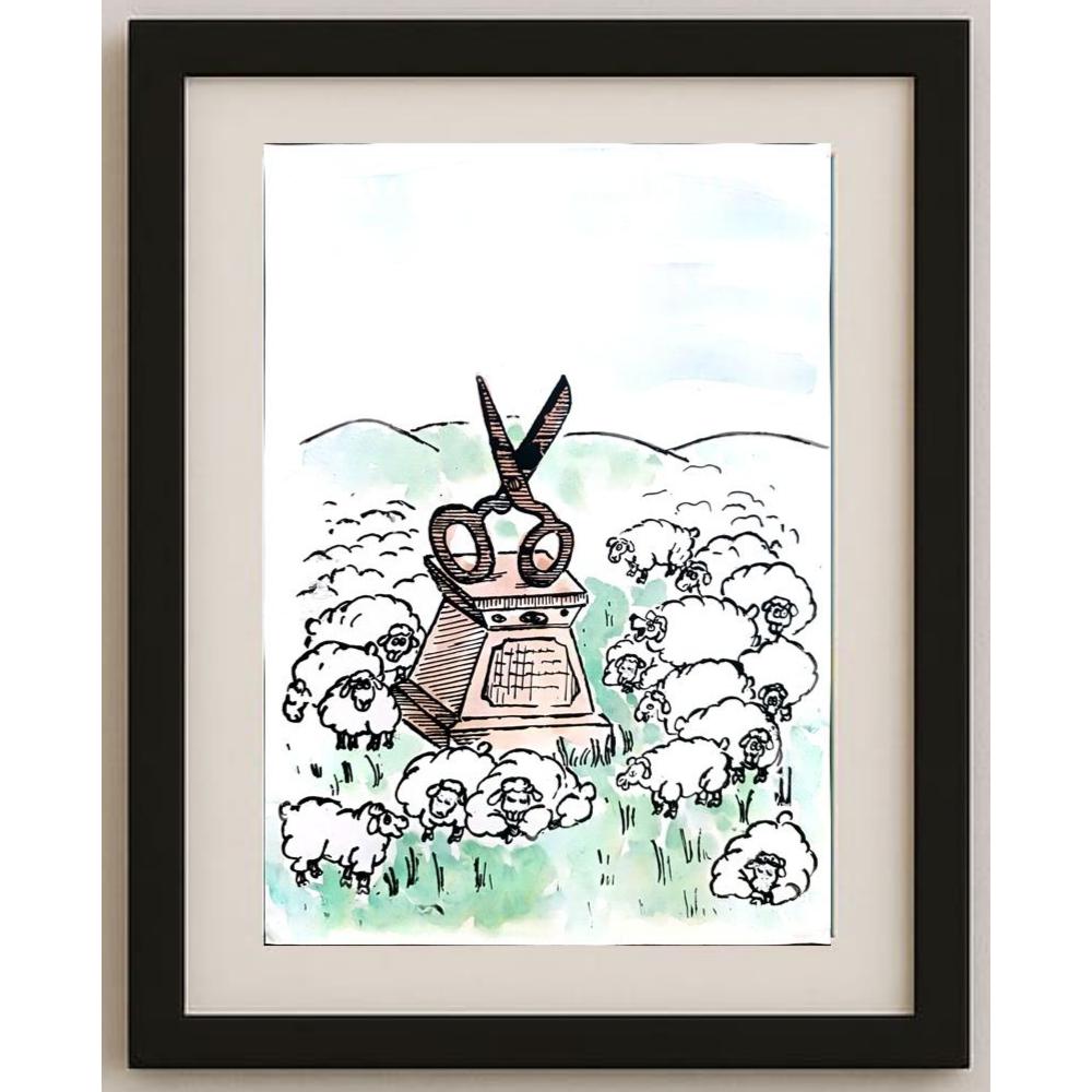 Mileta Miloradovic 35x25cm Orijinal Karikatür BOD02355