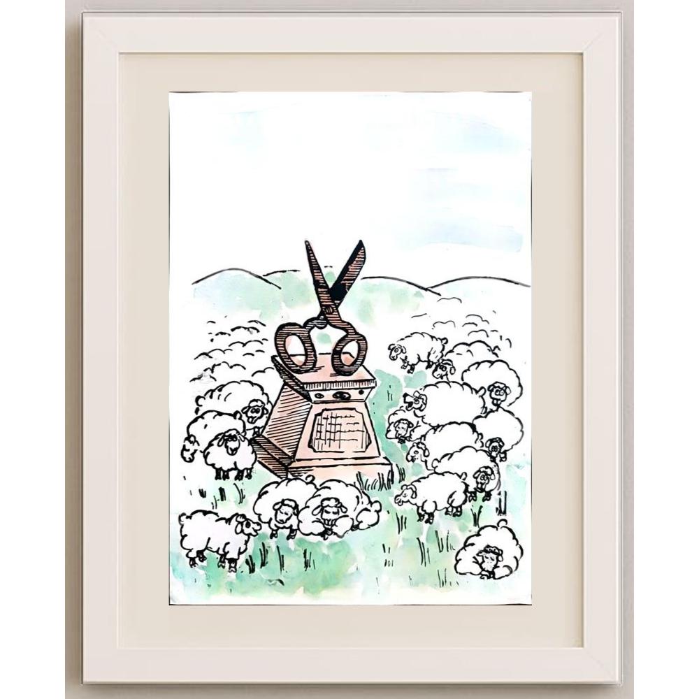 Mileta Miloradovic 35x25cm Orijinal Karikatür BOD02355