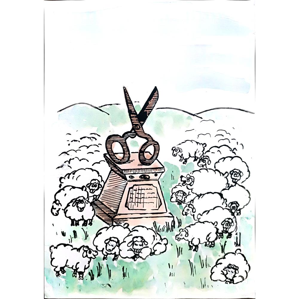 Mileta Miloradovic 35x25cm Orijinal Karikatür BOD02355