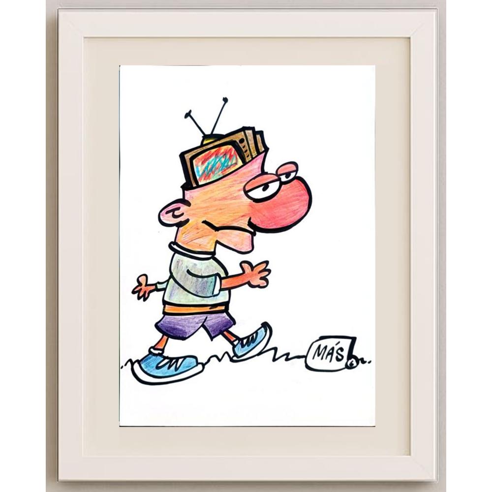 Sergio Mas 24x18cm Orijinal Karikatür BOD02357