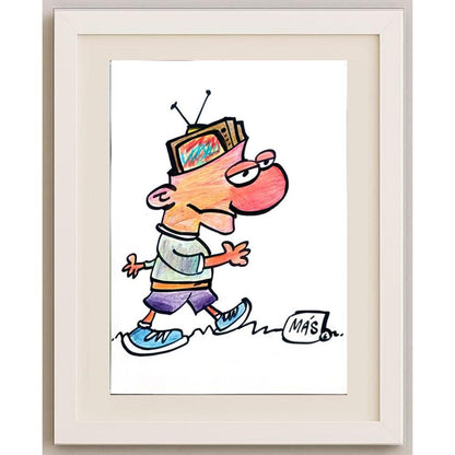 Sergio Mas 24x18cm Orijinal Karikatür BOD02357