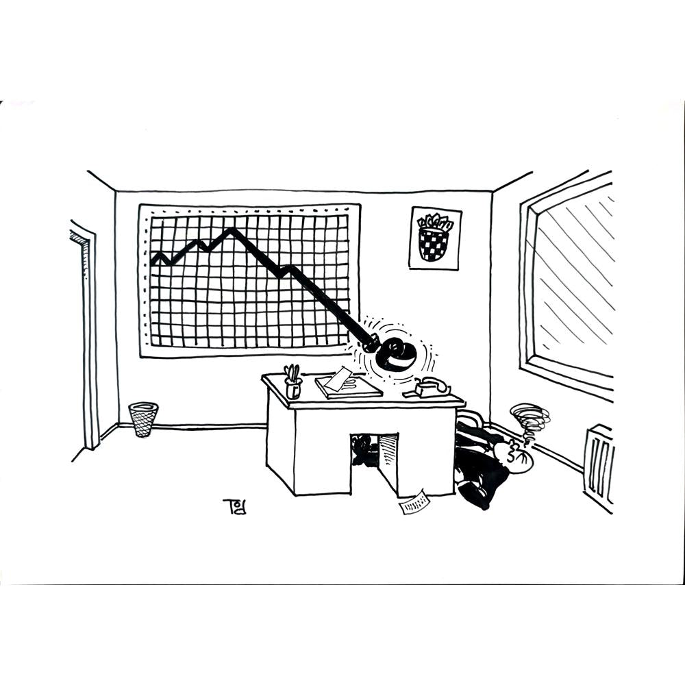 Tomislav Ozanic 29x21cm Orijinal Karikatür BOD02359