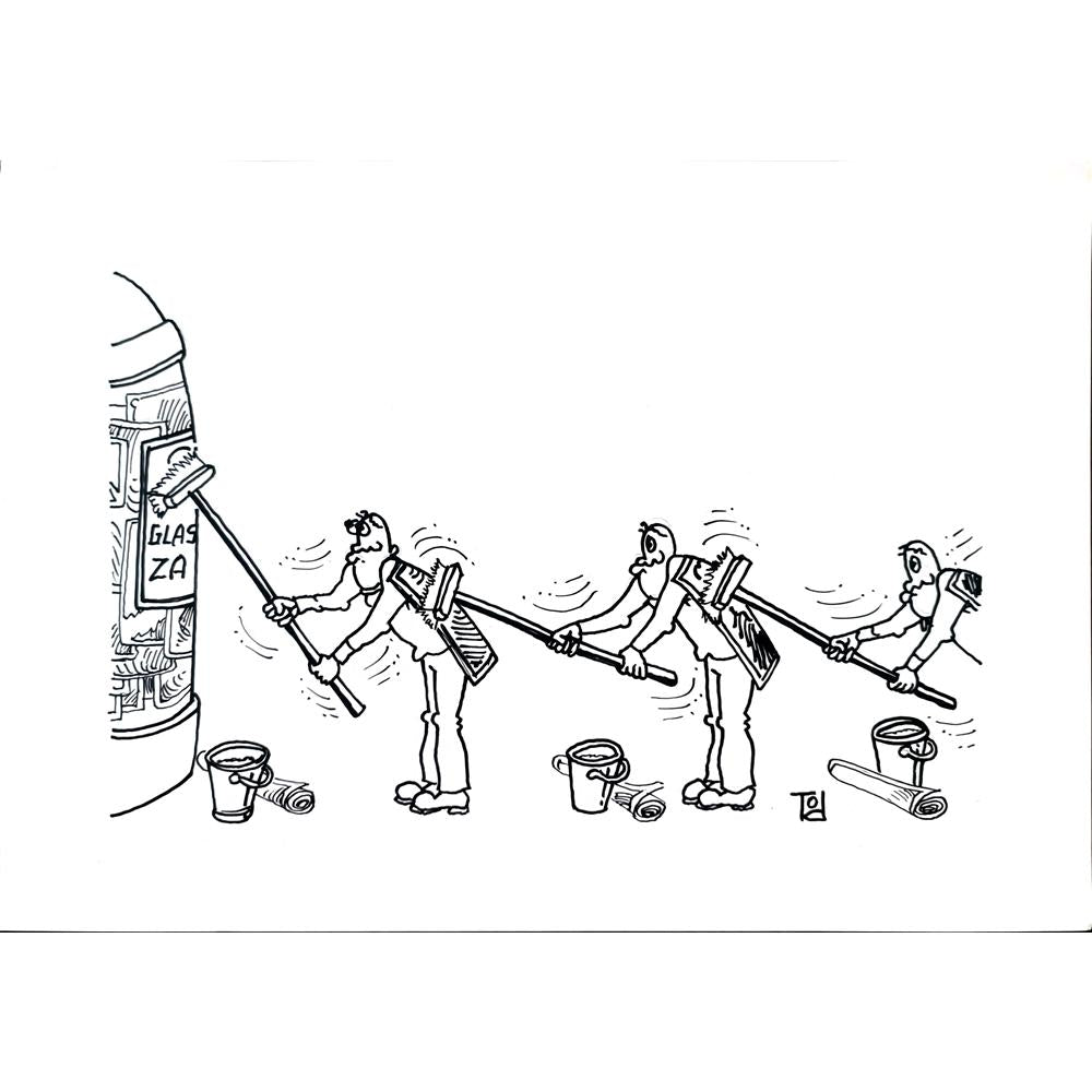 Tomislav Ozanic 29x21cm Orijinal Karikatür BOD02362