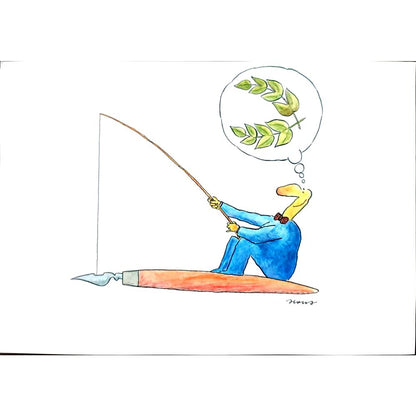 Ivan Haramija 35x25cm Orijinal Karikatür BOD02364