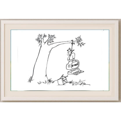 Gheorghita Ghinea Uriasu 29x21cm Orijinal Karikatür BOD02369
