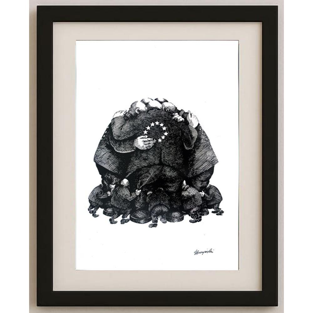 Slawomir Luczynski 29x21cm Orijinal Karikatür BOD02370
