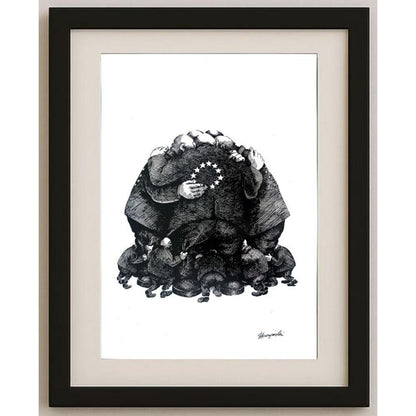 Slawomir Luczynski 29x21cm Orijinal Karikatür BOD02370