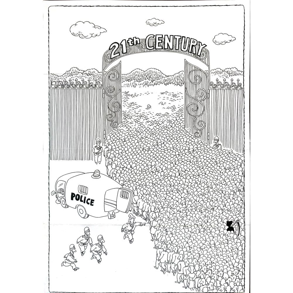 Li Yuan Liang 43x25cm Orijinal Karikatür BOD02371