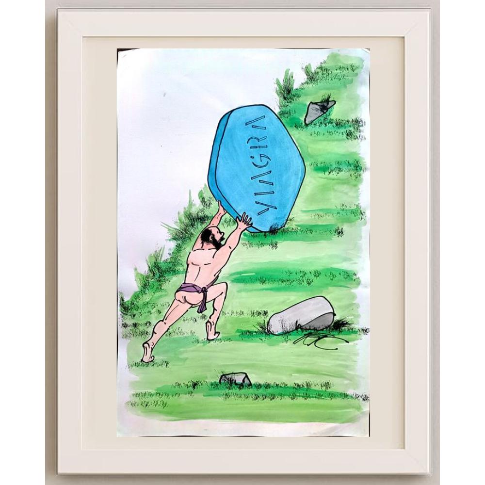 Frantisek Kratochvil 43x30cm Orijinal Karikatür BOD02375