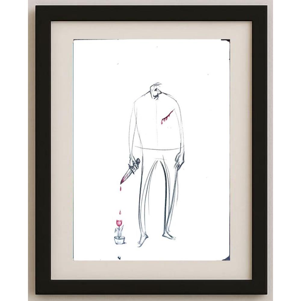 Mohsen Divandari 28x19cm Orijinal Karikatür BOD02382