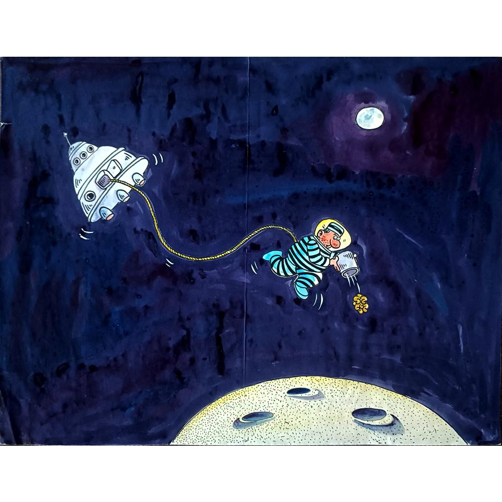 Leng Youn Ping 35x27cm Orijinal Karikatür BOD02384