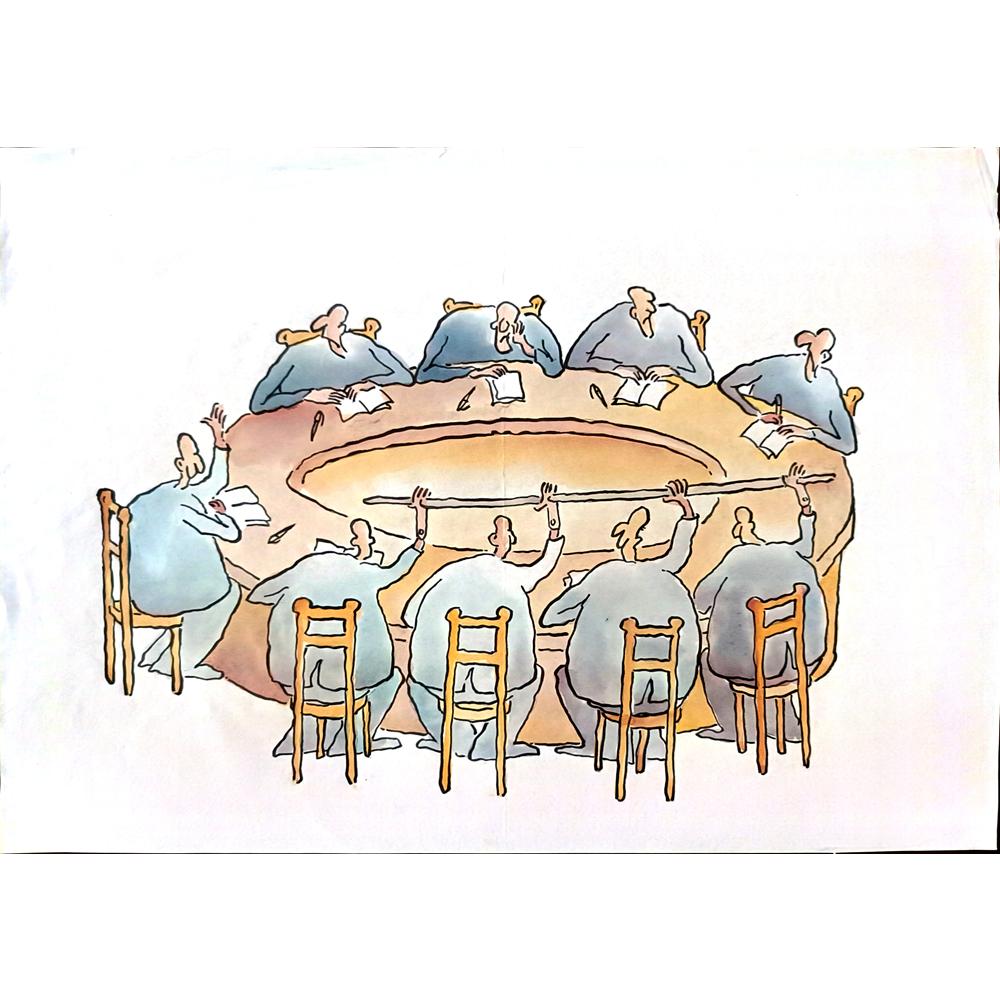 Xu Xiao 40x28cm Orijinal Karikatür BOD02387