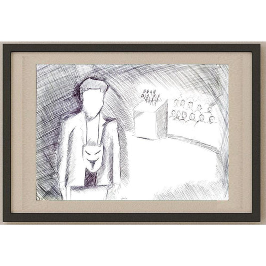 Mohammad Bacher Anim Safari 29x21cm Orijinal Karikatür BOD02398