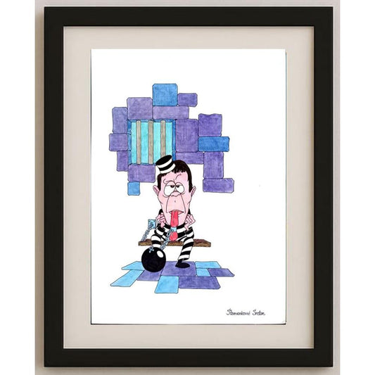 Stamenkovic Srdjan 29x21cm Orijinal Karikatür BOD02400