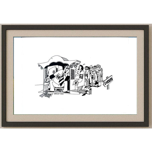 Branko Premuzic 29x21cm Orijinal Karikatür BOD02402