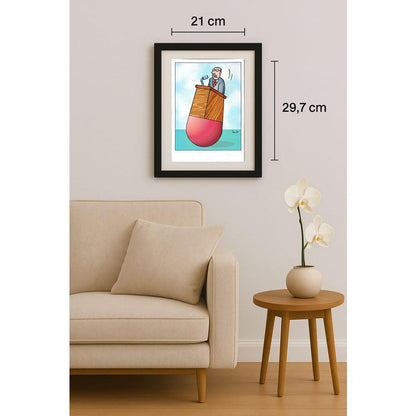 Nikolae Ionita 29x21cm Orijinal Karikatür BOD02403