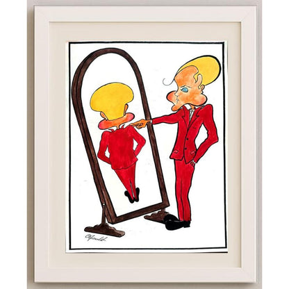 Obrenovic Milivoje 35x25cm Orijinal Karikatür BOD02404