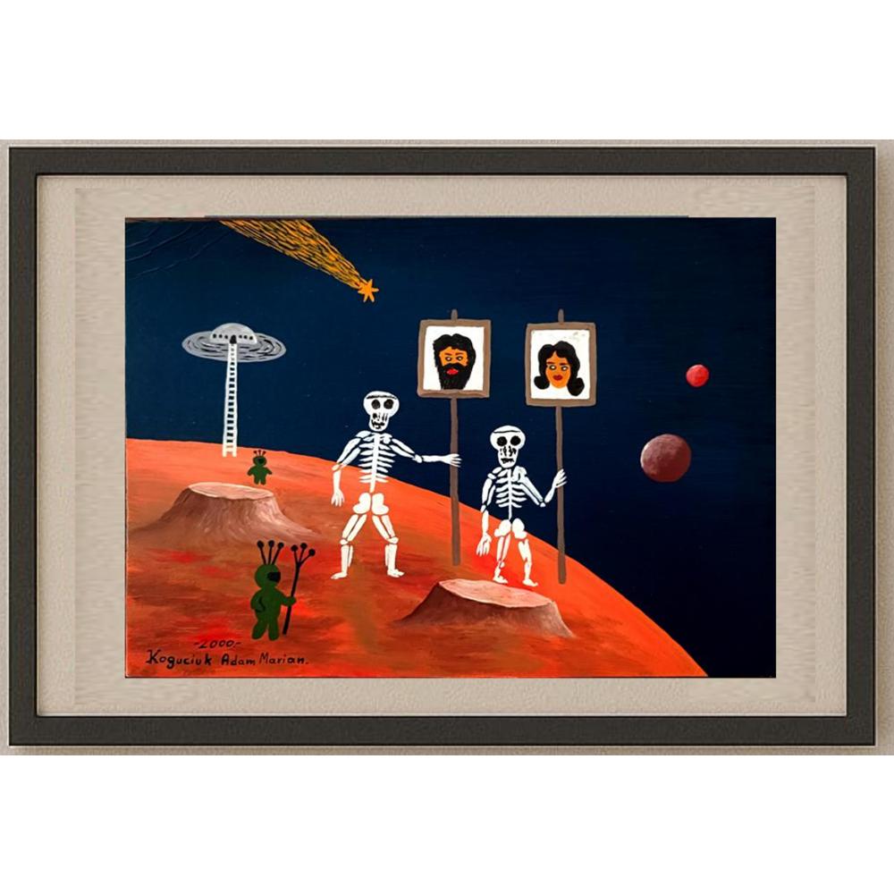 Koguciuk Adam Marian 33x23cm Orijinal Karikatür BOD02406