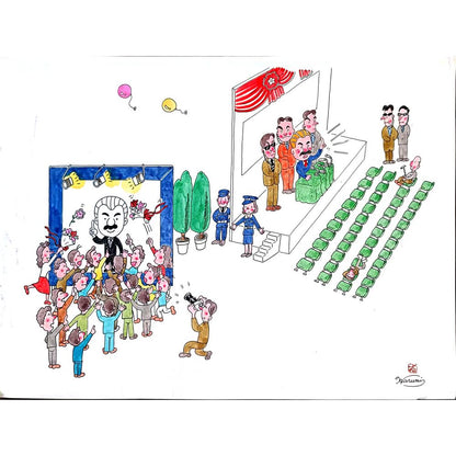 Harumi Imahase 43x30cm Orijinal Karikatür BOD02407