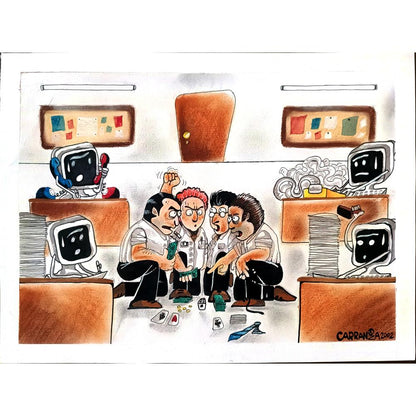 Igracio Carranza 43x30cm Orijinal Karikatür BOD02411