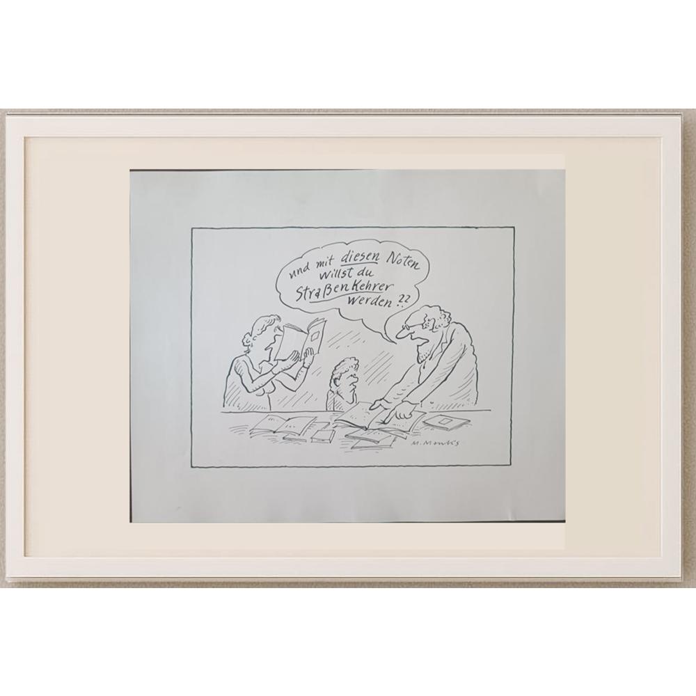 Marie Marcks 29x21cm Orijinal Karikatür BOD02413