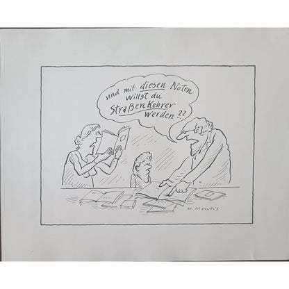 Marie Marcks 29x21cm Orijinal Karikatür BOD02413