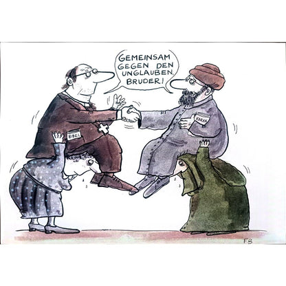 Franziska Becker 29x21cm Orijinal Karikatür BOD02416