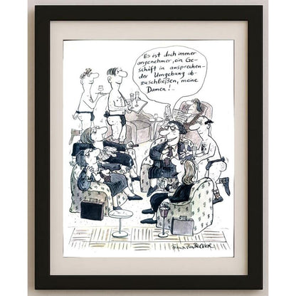 Franziska Becker 29x21cm Orijinal Karikatür BOD02417