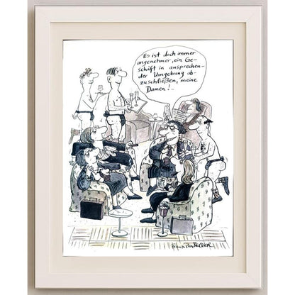 Franziska Becker 29x21cm Orijinal Karikatür BOD02417