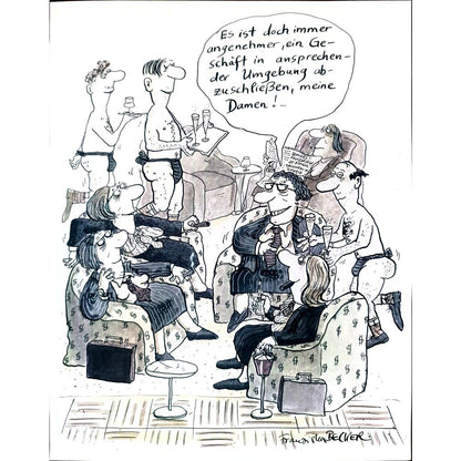 Franziska Becker 29x21cm Orijinal Karikatür BOD02417