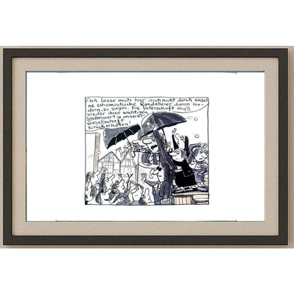 Franziska Becker 24x18cm Orijinal Karikatür BOD02418