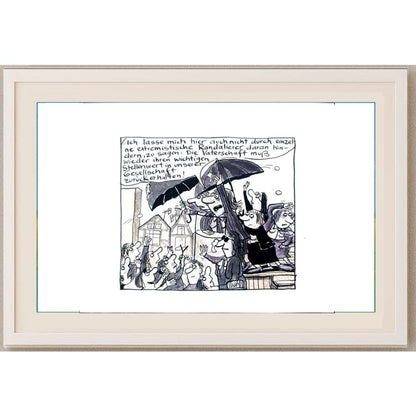 Franziska Becker 24x18cm Orijinal Karikatür BOD02418