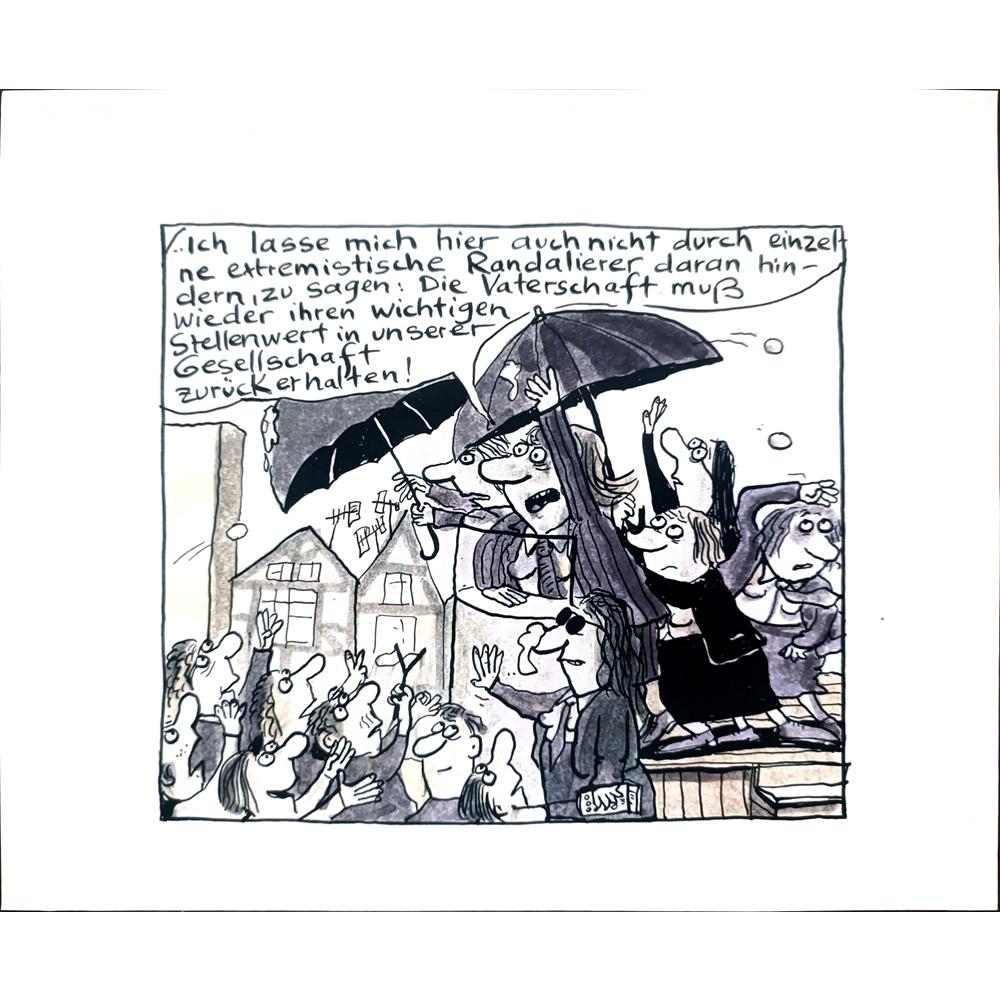 Franziska Becker 24x18cm Orijinal Karikatür BOD02418