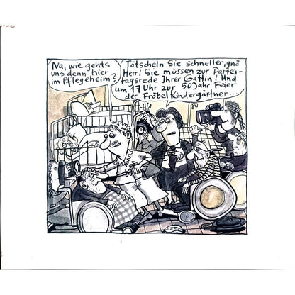 Franziska Becker 24x18cm Orijinal Karikatür BOD02420