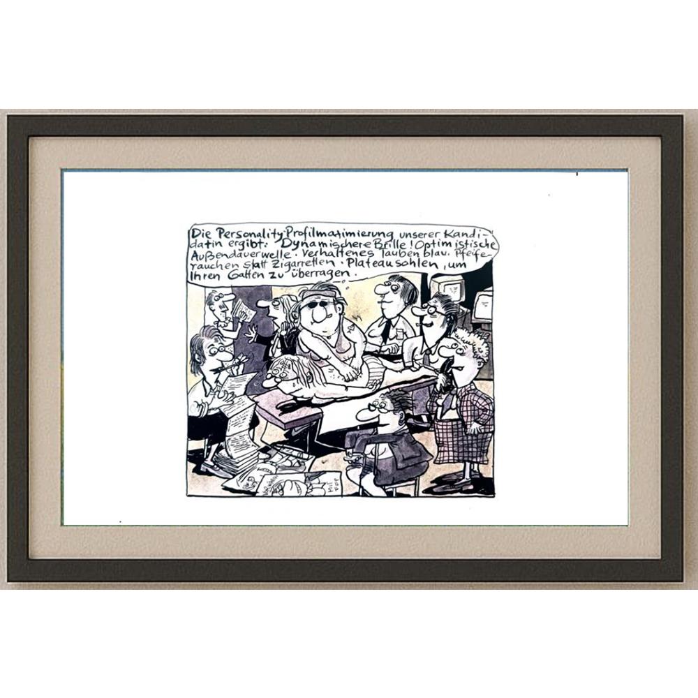 Franziska Becker 24x18cm Orijinal Karikatür BOD02421