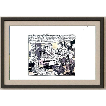 Franziska Becker 24x18cm Orijinal Karikatür BOD02421