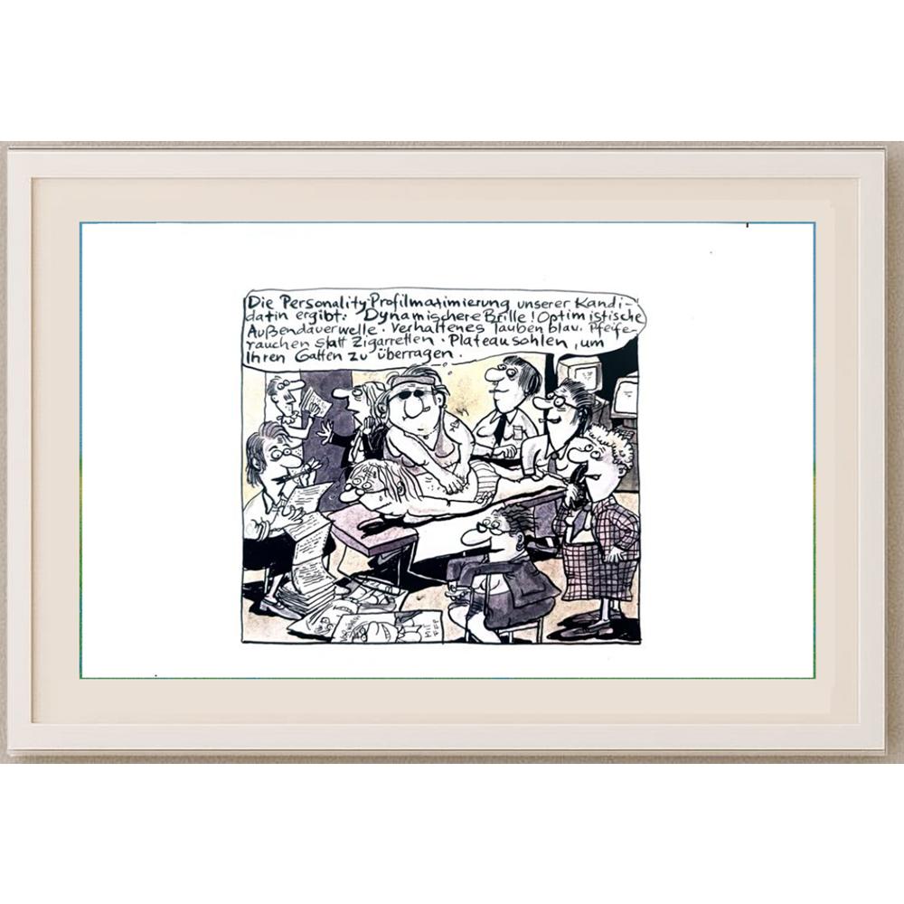 Franziska Becker 24x18cm Orijinal Karikatür BOD02421