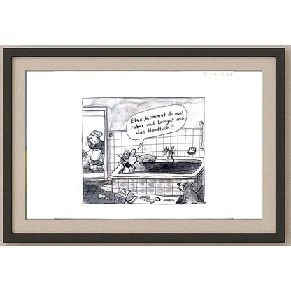 Franziska Becker 24x18cm Orijinal Karikatür BOD02423