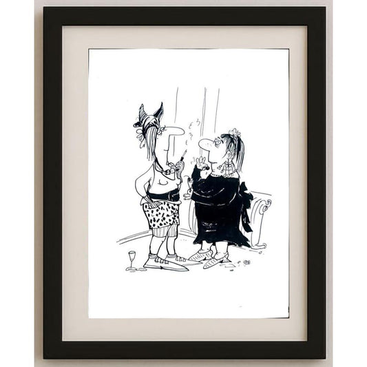 Franziska Becker 29x21cm Orijinal Karikatür BOD02424