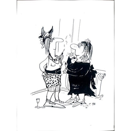 Franziska Becker 29x21cm Orijinal Karikatür BOD02424