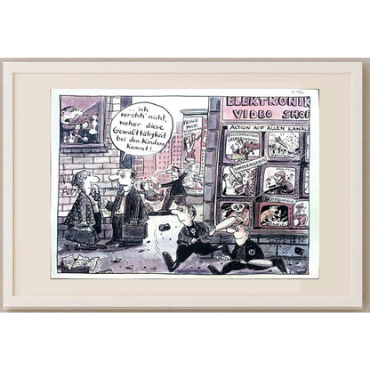 Franziska Becker 29x21cm Orijinal Karikatür BOD02427