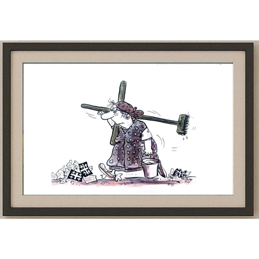 Franziska Becker 26x18cm Orijinal Karikatür BOD02428
