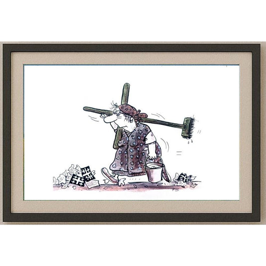 Franziska Becker 26x18cm Orijinal Karikatür BOD02428