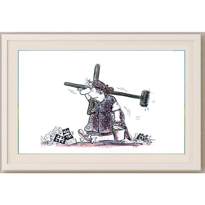 Franziska Becker 26x18cm Orijinal Karikatür BOD02428