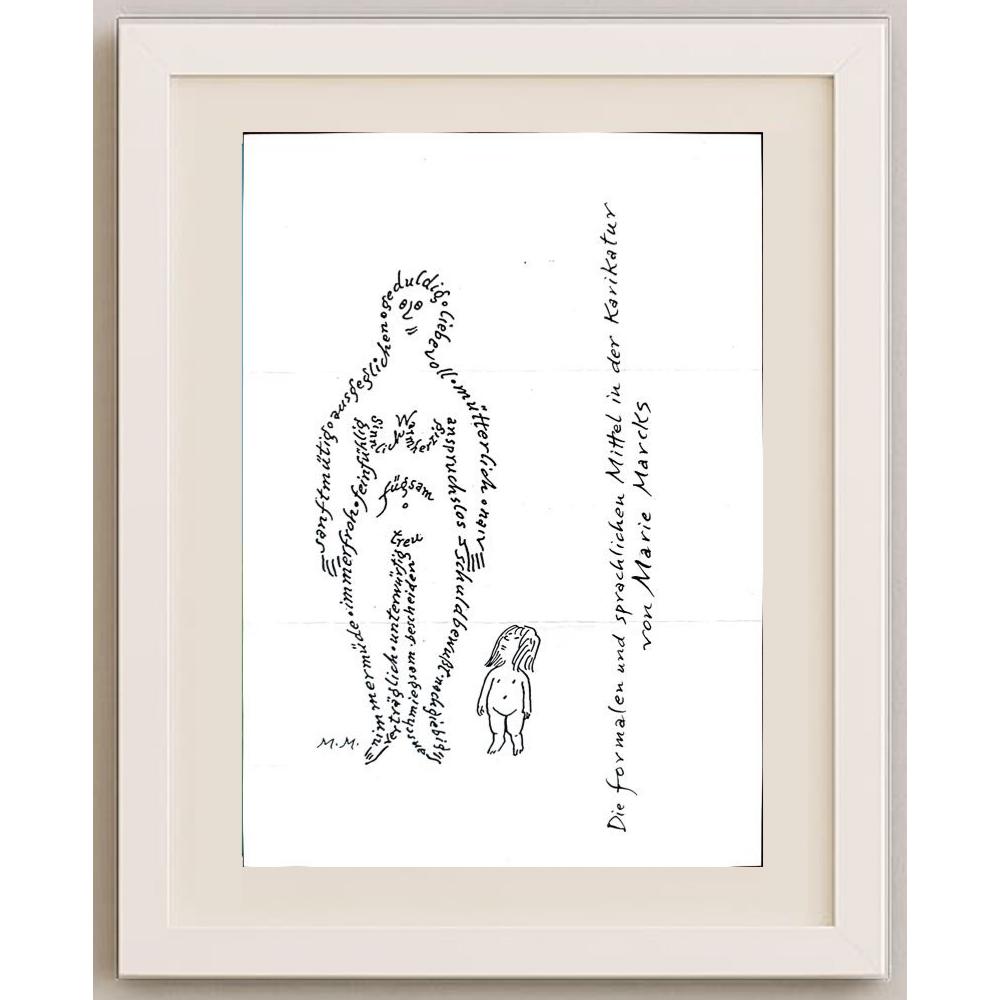 Marie Marcks 29x21cm Orijinal Karikatür BOD02429