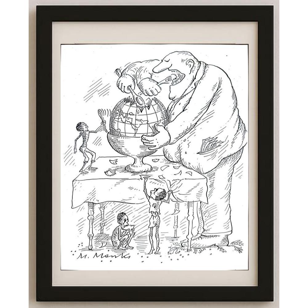 Marie Marcks 21x17cm Orijinal Karikatür BOD02434