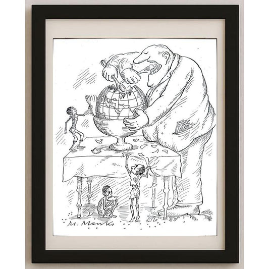 Marie Marcks 21x17cm Orijinal Karikatür BOD02434